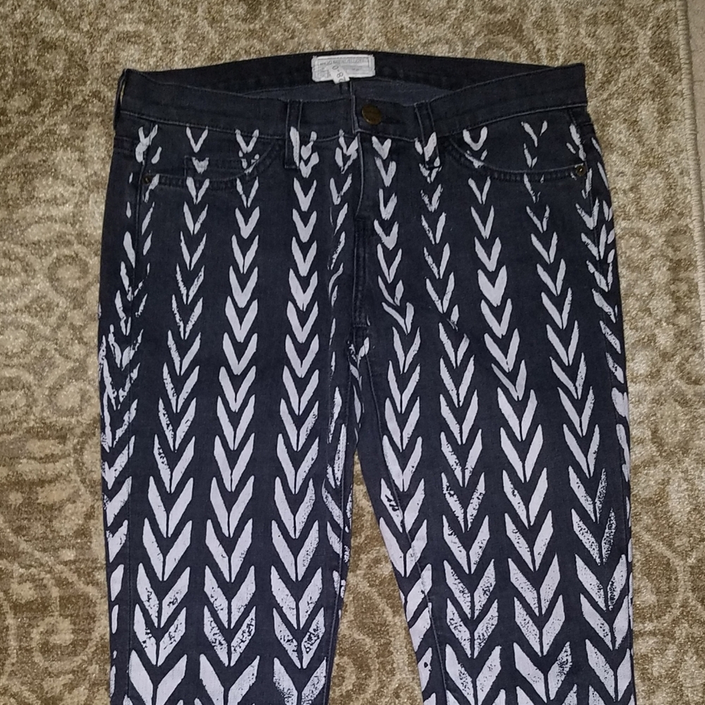 Current/Elliott Chevron Skinny Rhinestone Jean - Picture 4 of 9